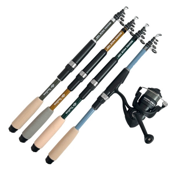 BEGINS PACK 180【振り出しコンパクトロッドとナイロン付きスピニングリールのセット/釣り入門におすすめ/竿とリールのセット】